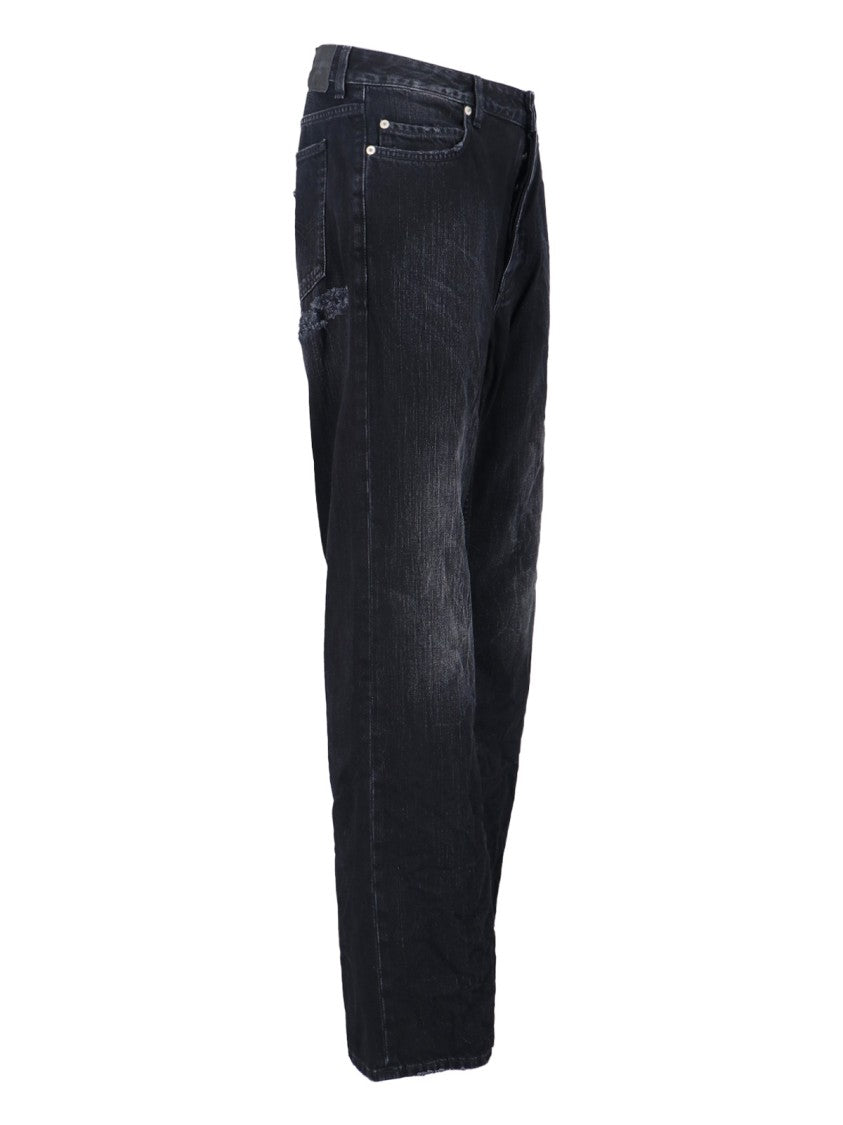Balenciaga Straight Jeans, In Black Denim