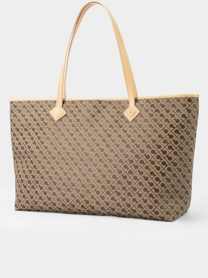 Gherardini Medium Shopper Geometric Pattern Neutral Tote