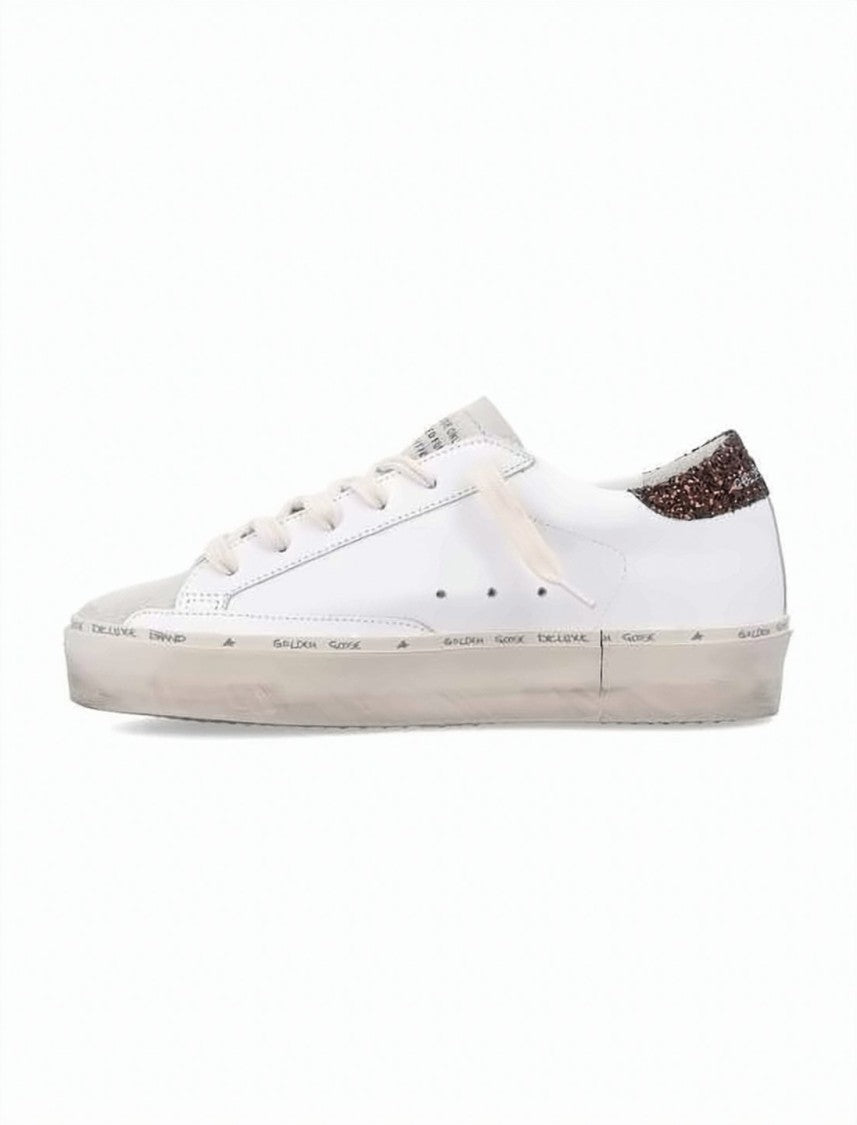 Golden Goose Low-Top Sneakers With Distressed Finish And Glittery Details