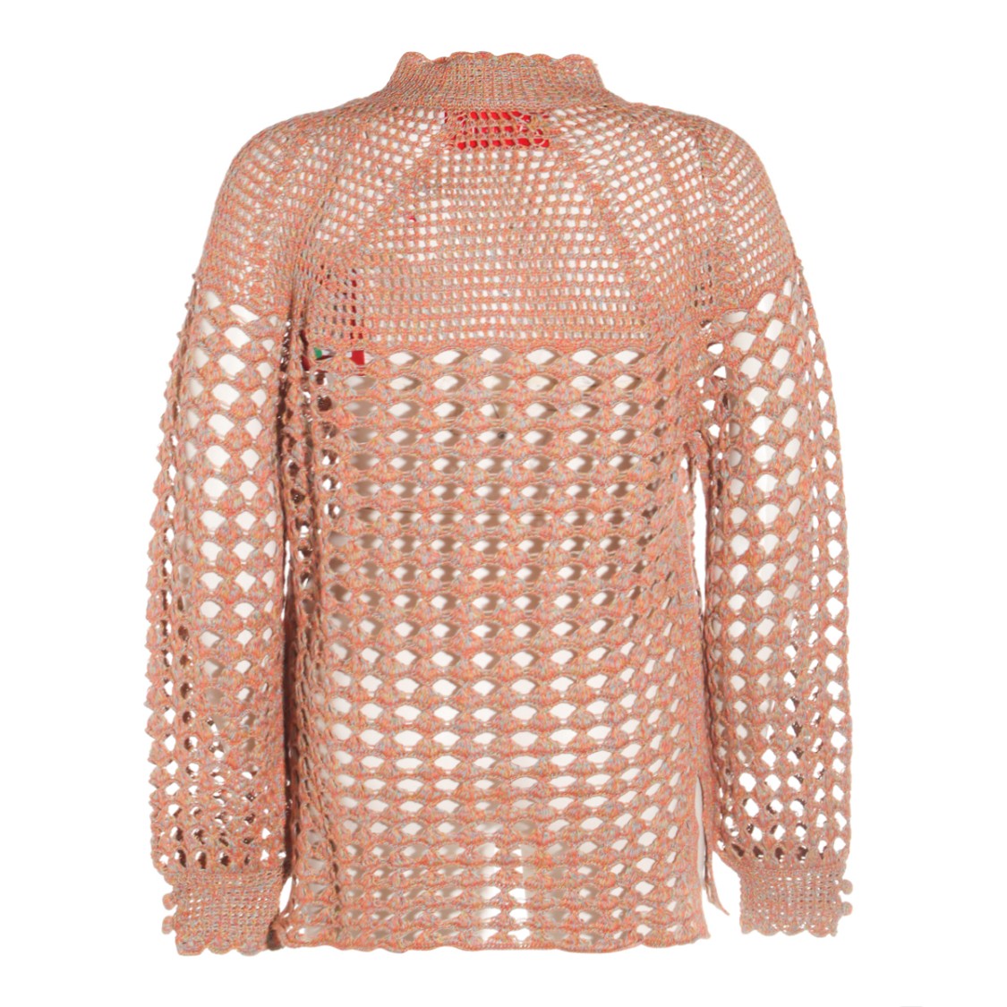 Valentino Ocra Linen High Collar Top