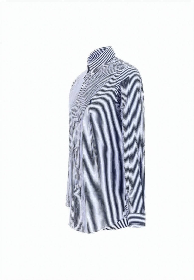 Polo Ralph Lauren Tailored Long-Sleeve Button-Down Shirt With Vertical Stripes