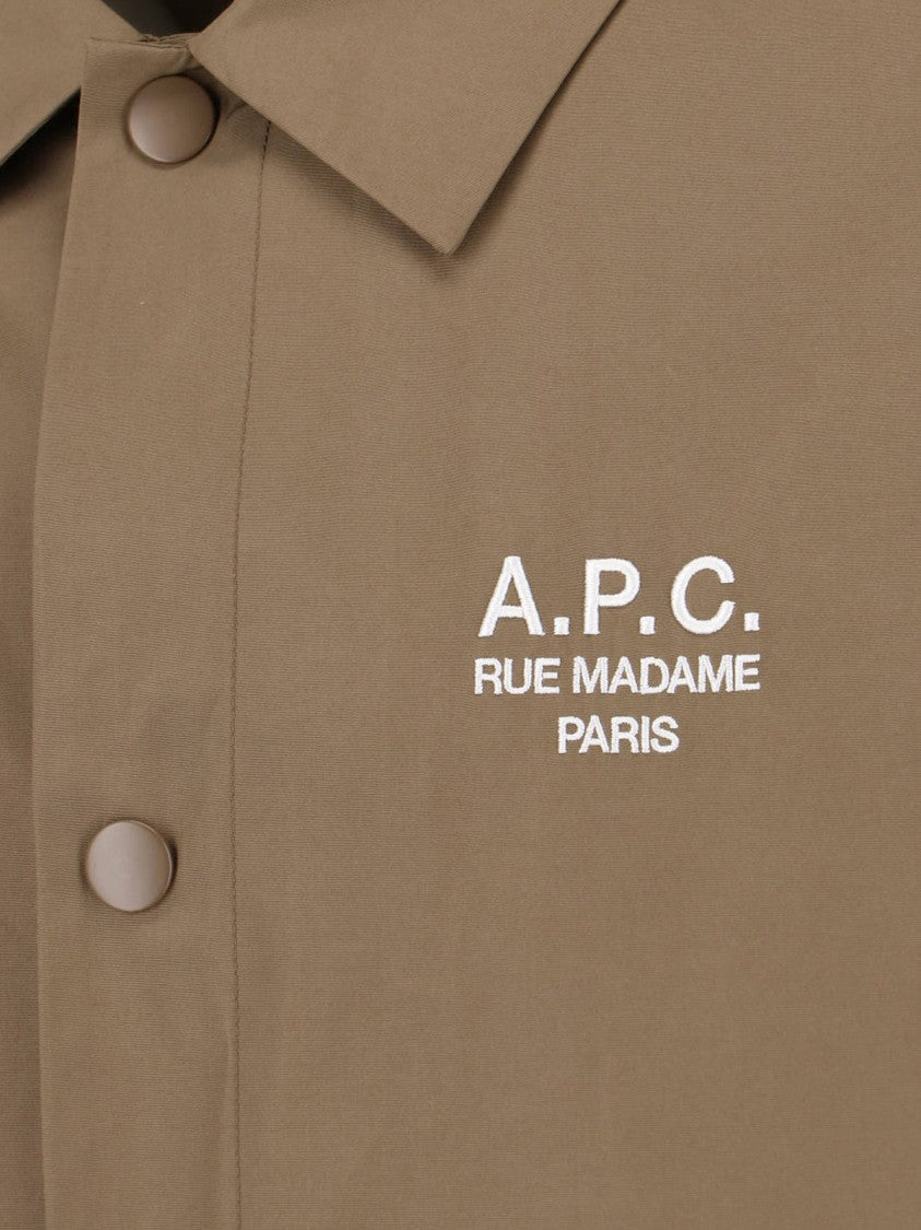 A.P.C. Classic Brown Jacket With Structured Silhouette