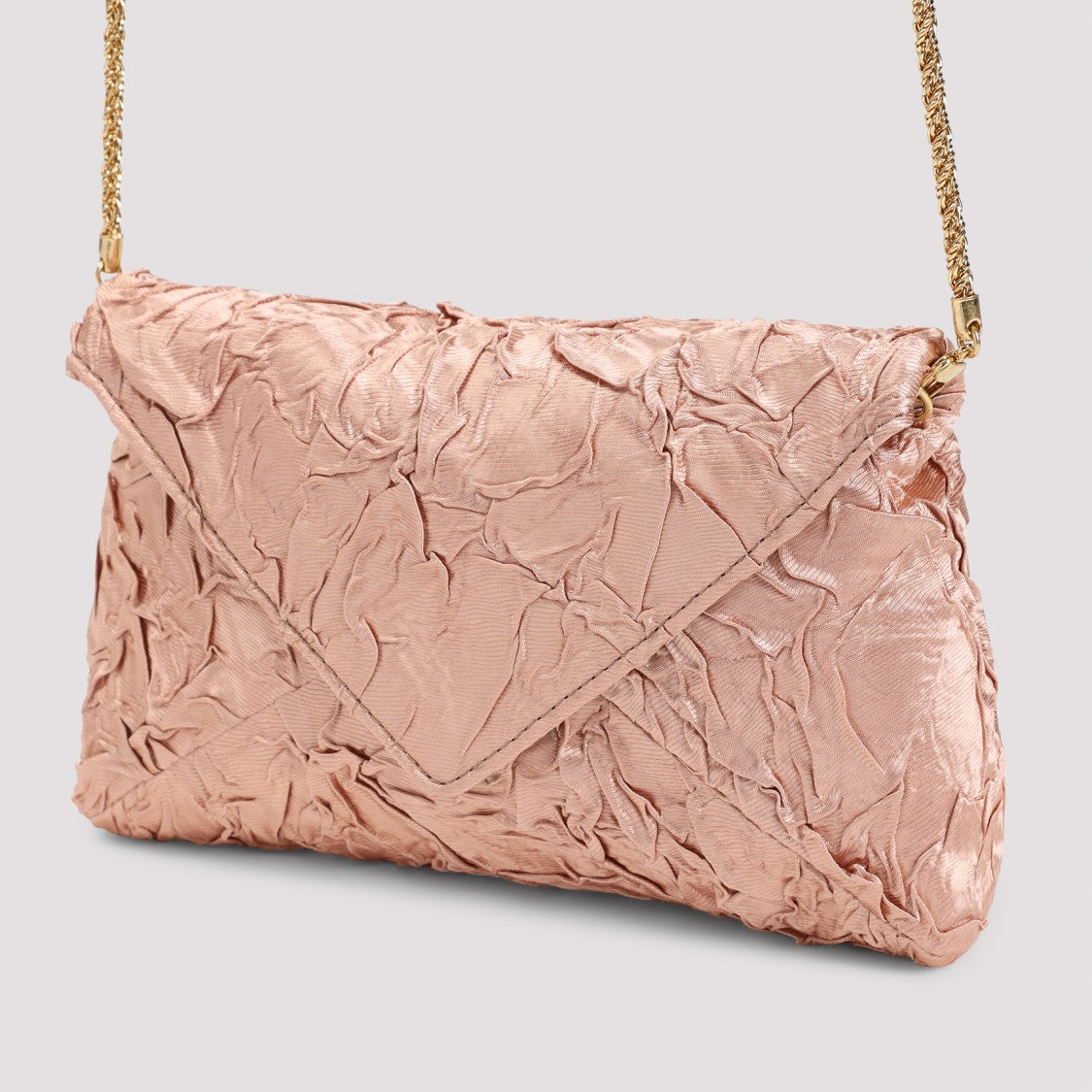 Dries Van Noten Peach Bag With Gold-Tone Chain Strap