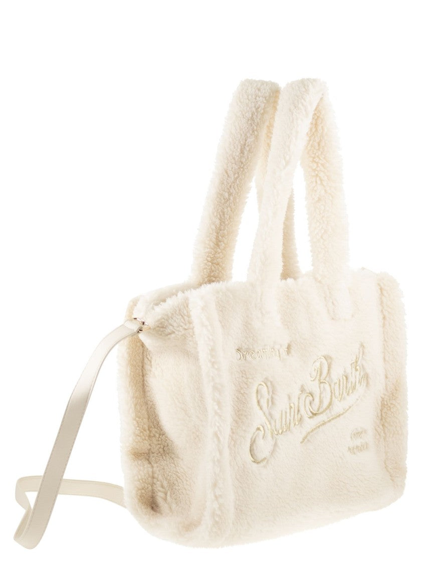 Mc2 Saint Barth Colette Teddy - Sherpa Handbag With Logo