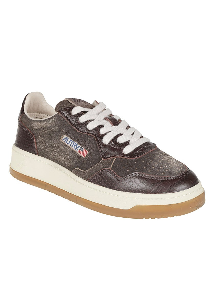 Autry Medalist Low Textured Suede Sneakers