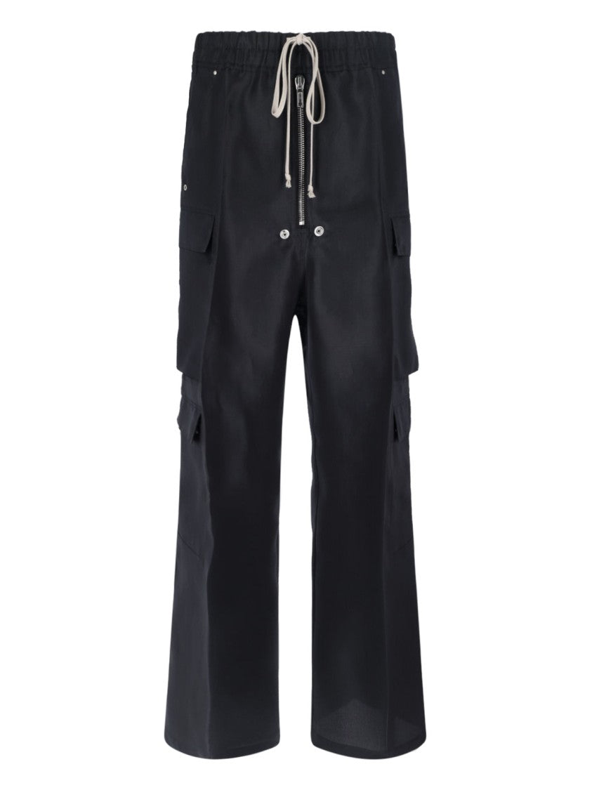 Rick Owens "Cargobelas" Straight-Leg Pants – Black