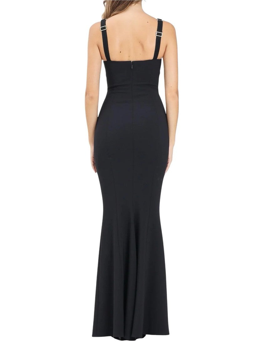 Alma Sanchez Maxi Dress With Bustier Neckline And Sparkling Detail