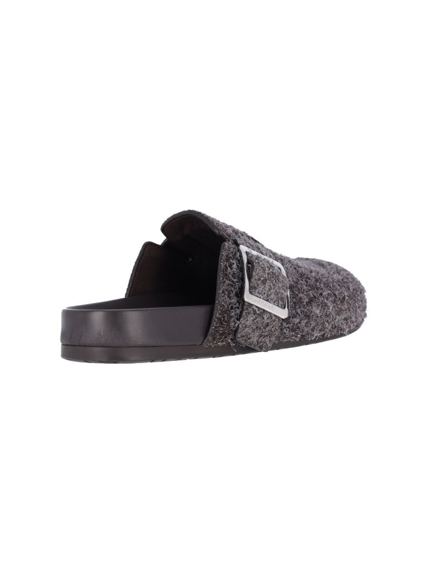 Loewe "Ease Buckle" Mules Brown