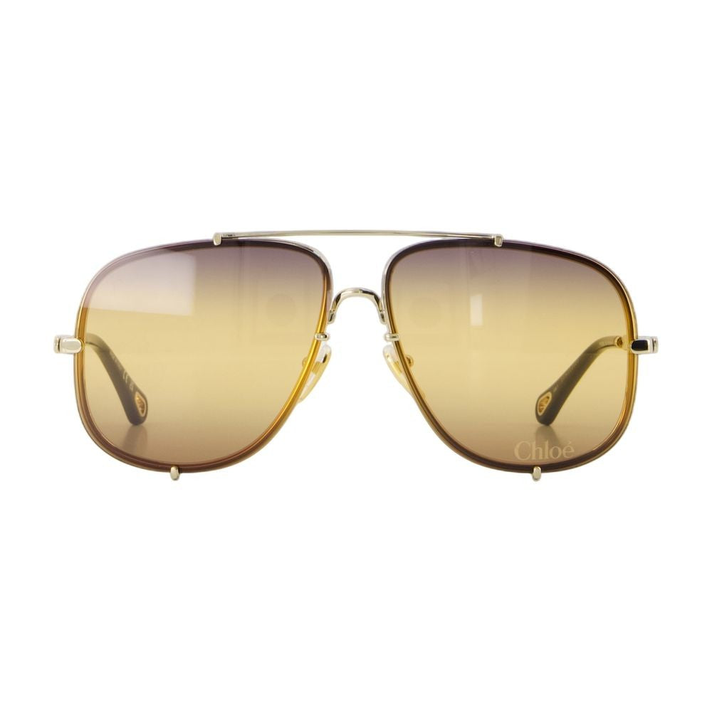 Chloé Acetate Sunglasses With Gold Accents