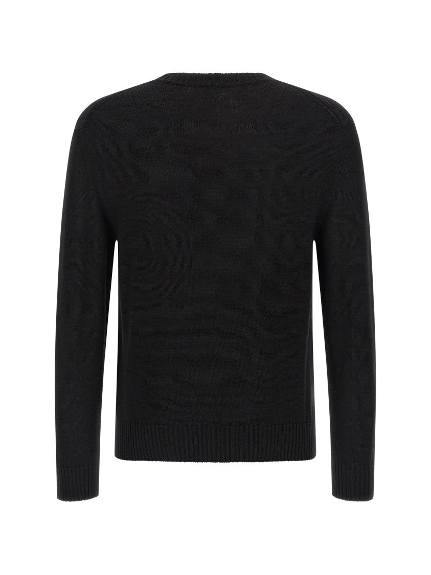 Jil Sander Black Fine Knit Merino Sweater