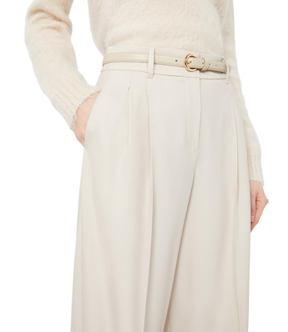 Max Mara Refined Wide-Leg Trousers With Pleated Front