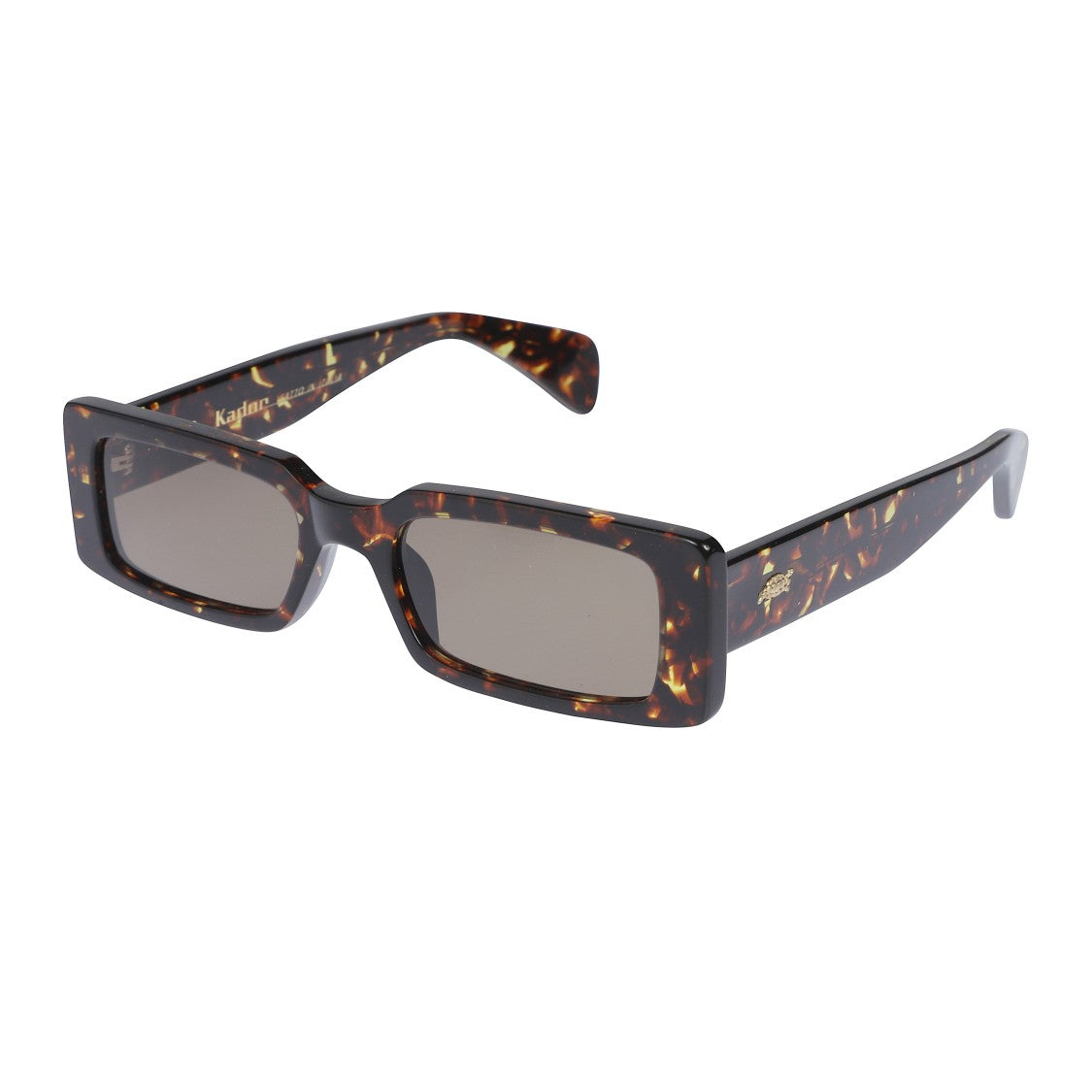 Kador Pin-Up Rectangular Tortoiseshell Sunglasses With Bold Vintage Frame