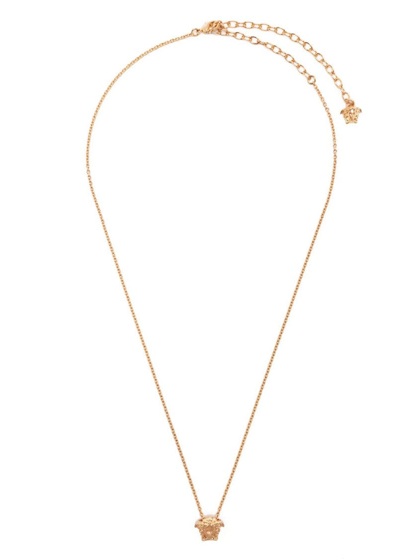 Versace Intricate Medusa Pendant Necklace With Gold-Tone Finish