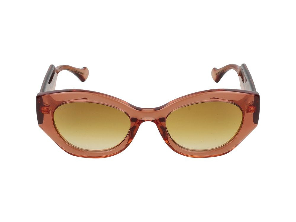Gucci Brown Bold Oversized Geometric Sunglasses