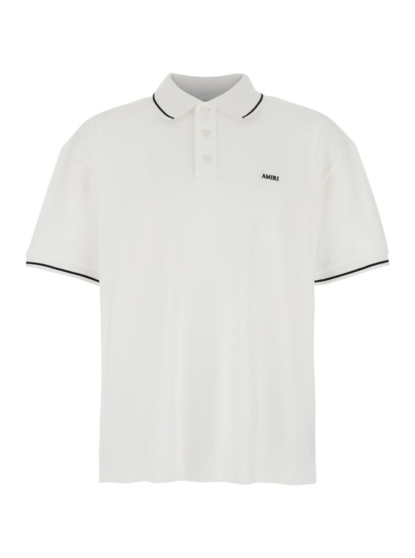 Amiri White Polo Shirt With Classic Collar