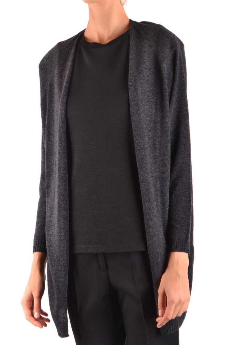 Woolrich Open-Front Knit Sweater With Ribbed Cuffs