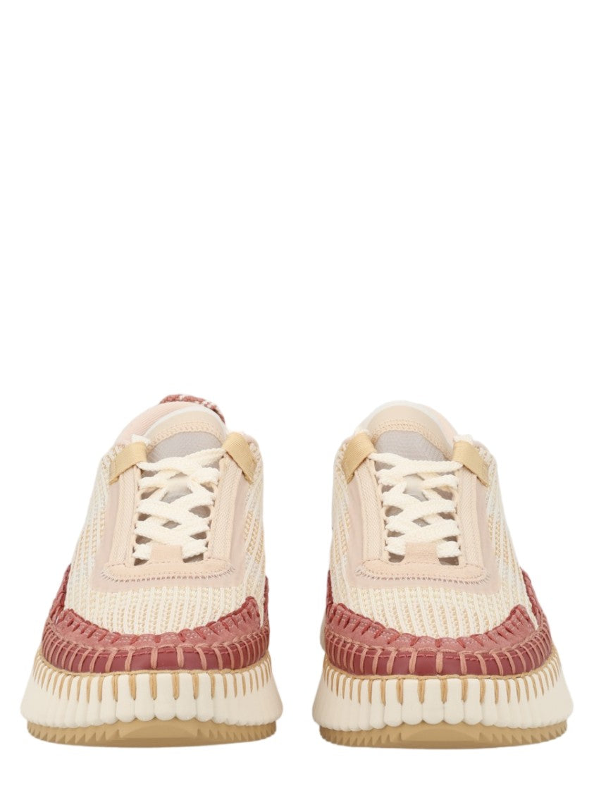 Chloé Nama Woven Accents Polyester Sneakers