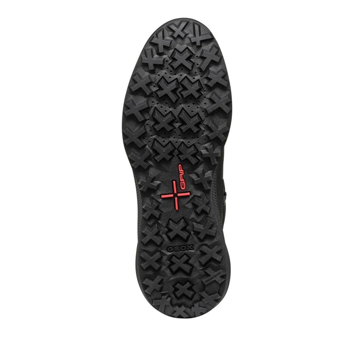 Geox Black Pg1x High-Top Textured Grip Sole Leather Boots