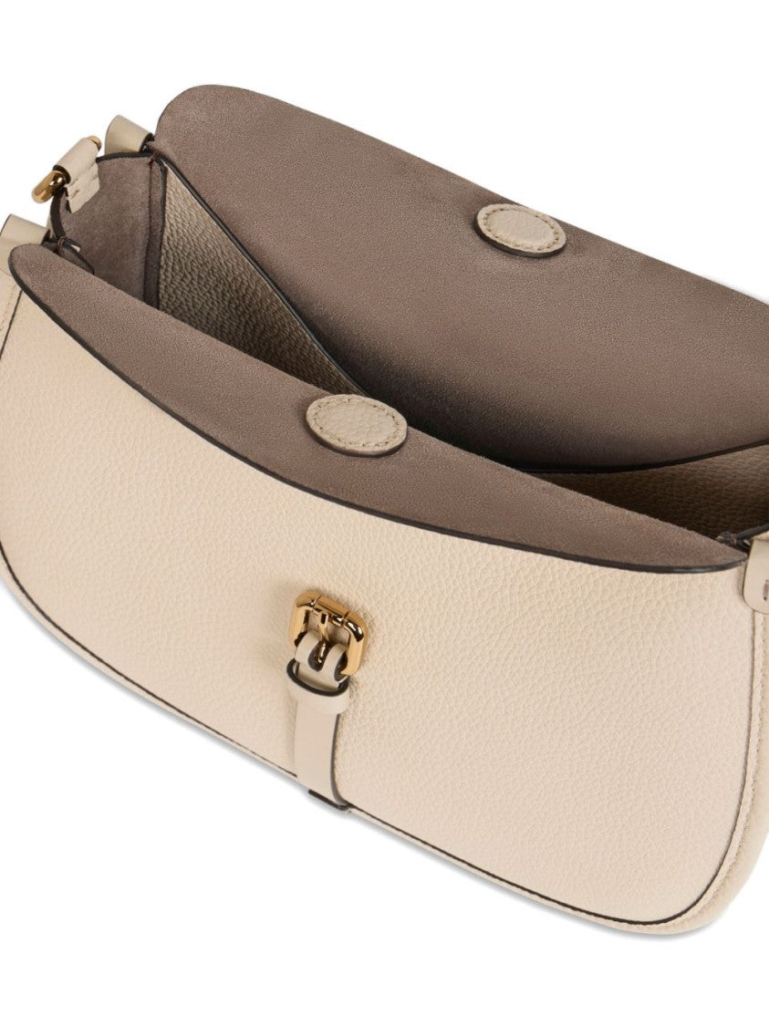 Etro Curved Ivory Calfskin Handbag