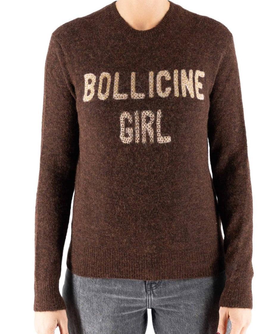 Mc2 Saint Barth Alpaca Sweatshirt With Unique 'Bollicine Girl' Print