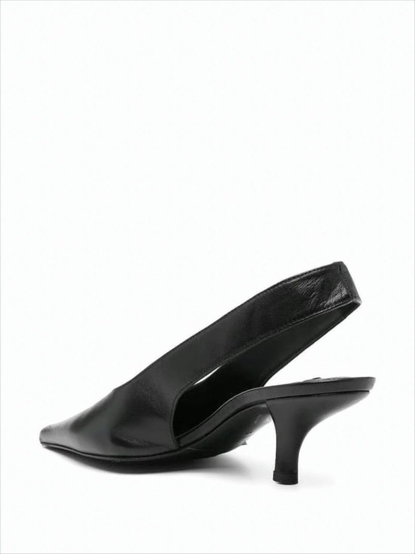 Totême Black Slingback Pumps With Pointed Toe