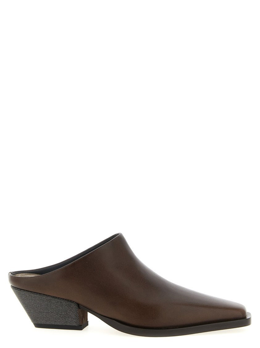 Brunello Cucinelli 'Precious Heels' Sabots