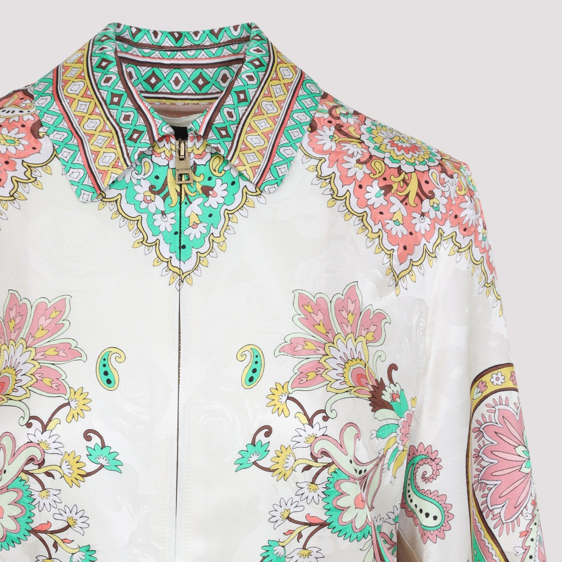 Etro Lucky Charms White Viscose Bomber Jacket