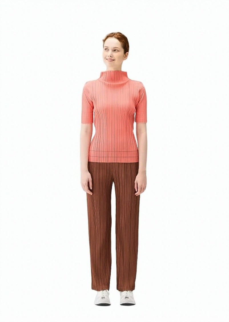 Pleats Please Pleated Texture Straight-Leg Pants