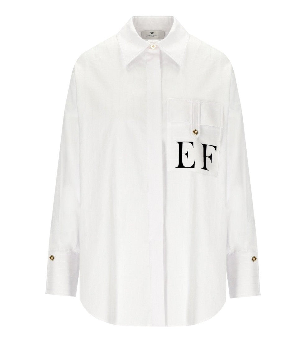 Elisabetta Franchi White Oversize Shirt