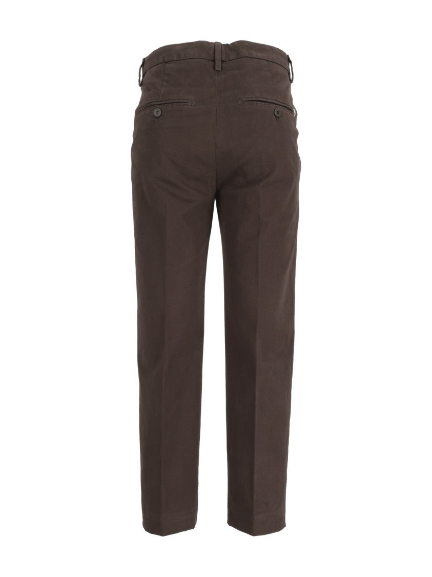 Dondup Straight-Leg Pants With High Waist And Button Fly Closure