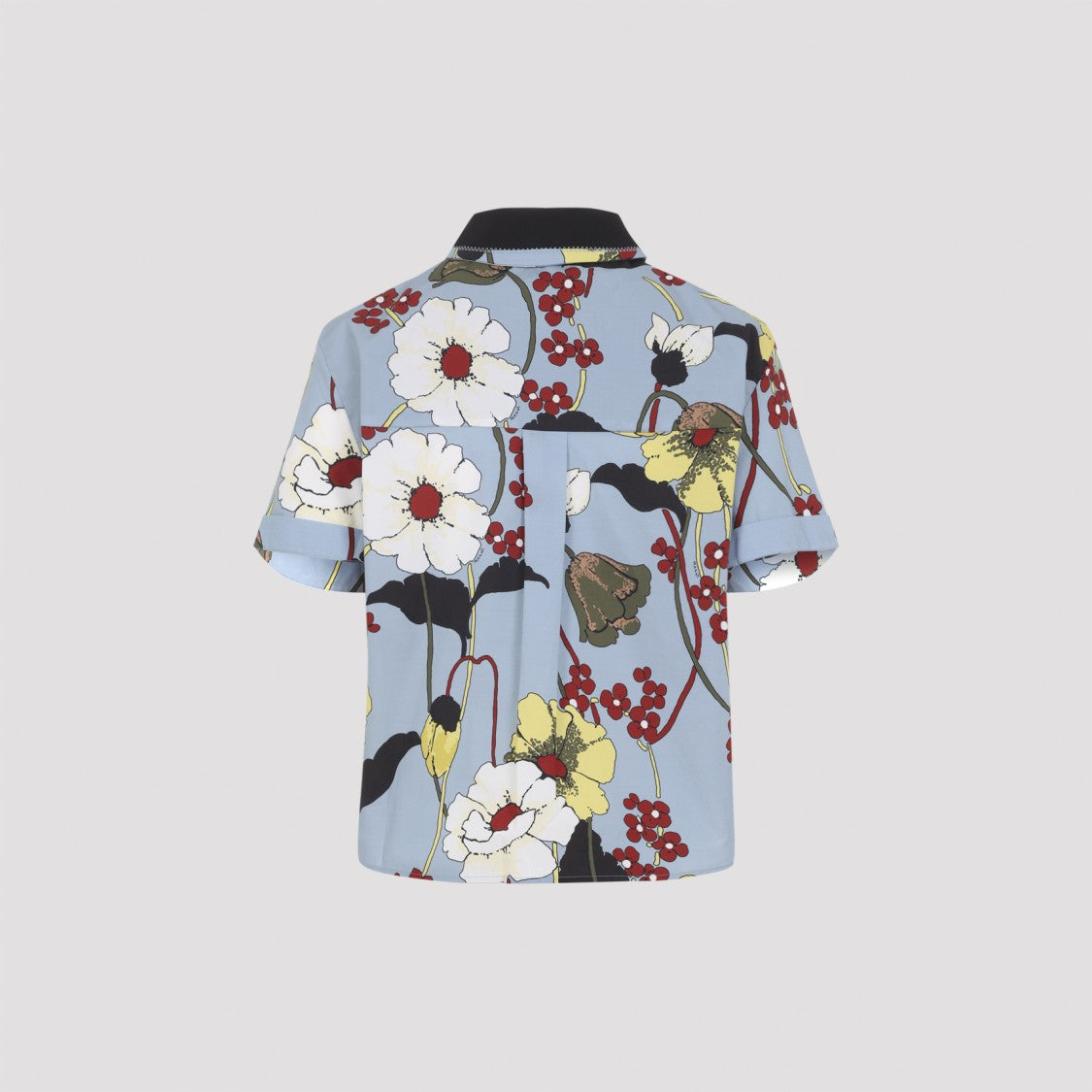 Marni Floral-Print Short-Sleeved Shirt With Contrasting Collar