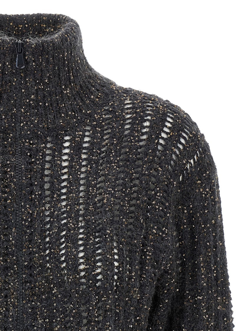 Brunello Cucinelli Rustic Dazzling Net' Cardigan