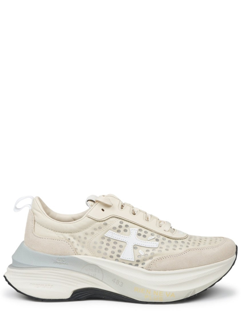 Premiata Perforated Upper Sneakers With Cushioned Sole And Logo Detail