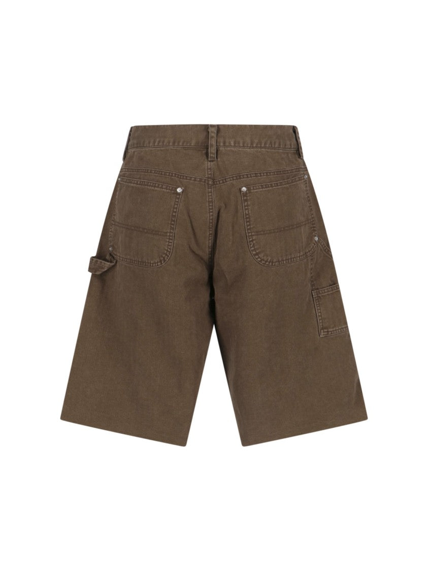 Tonywack Straight-Leg Brown Cargo Shorts With Clean Design