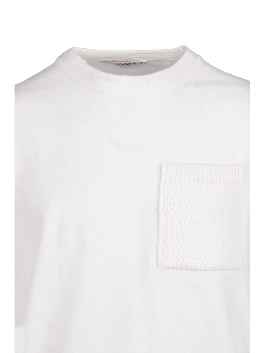 Kangra Crewneck Wool Pullover With Textured Knit Pocket