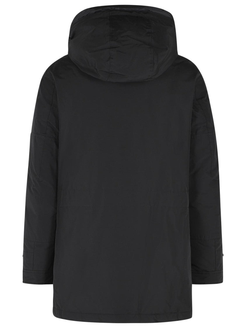 Woolrich John Rich & Bros 'Polar High Collar' Black Cotton Blend Parka