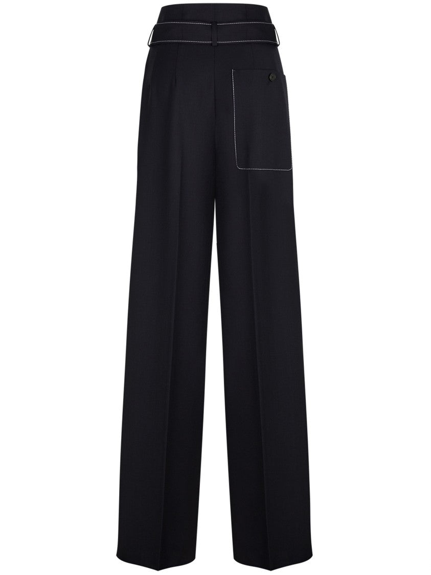 Seafarer Black Pantalone Irony Wide-Leg Fabric Pants
