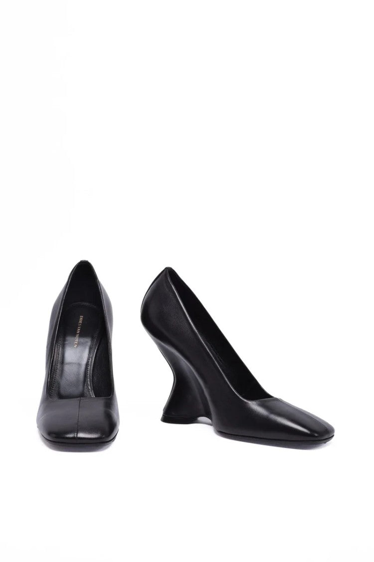 Dries Van Noten Heeled Pumps Covered Heel - Black