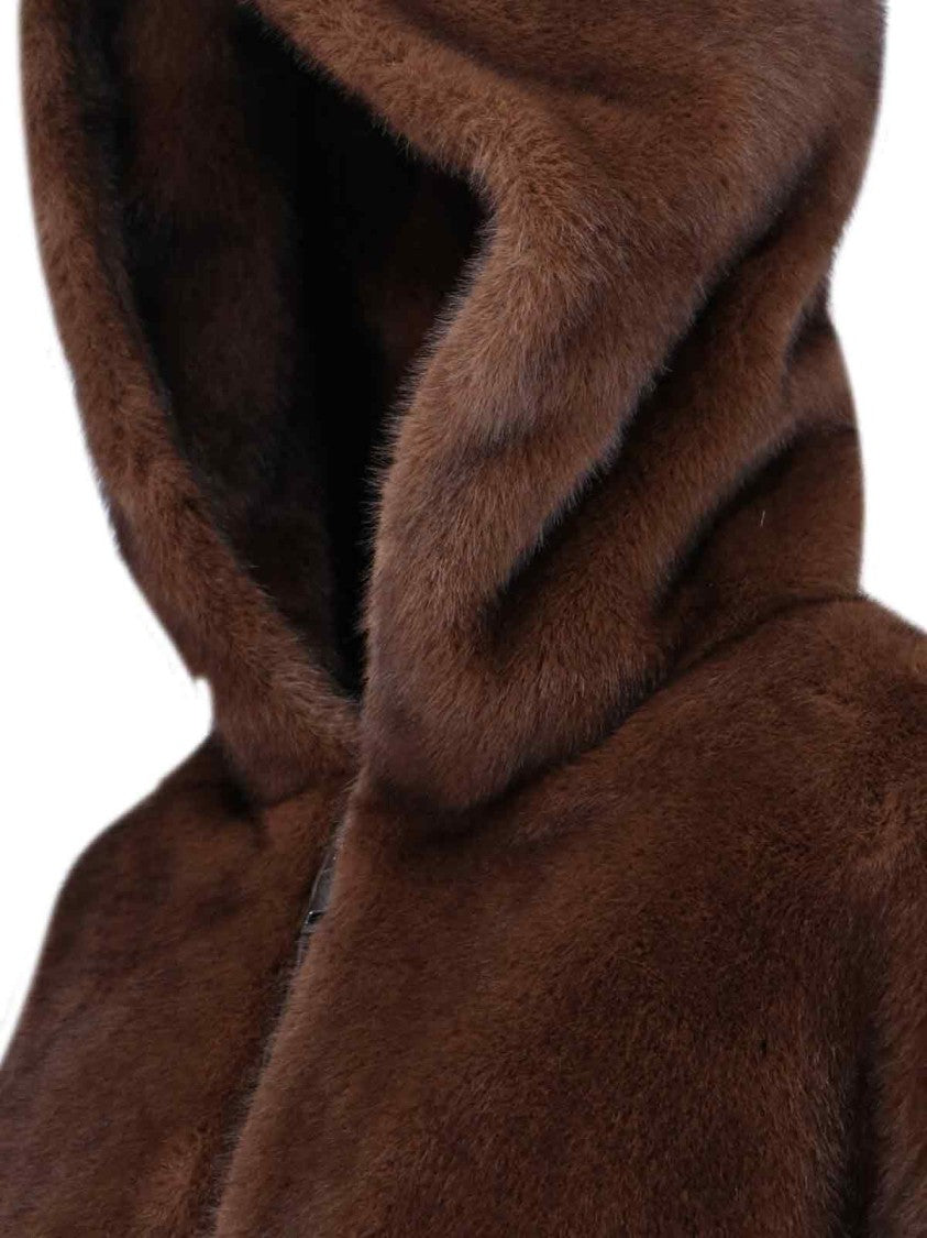 Parosh Faux Fur Jacket – Brown