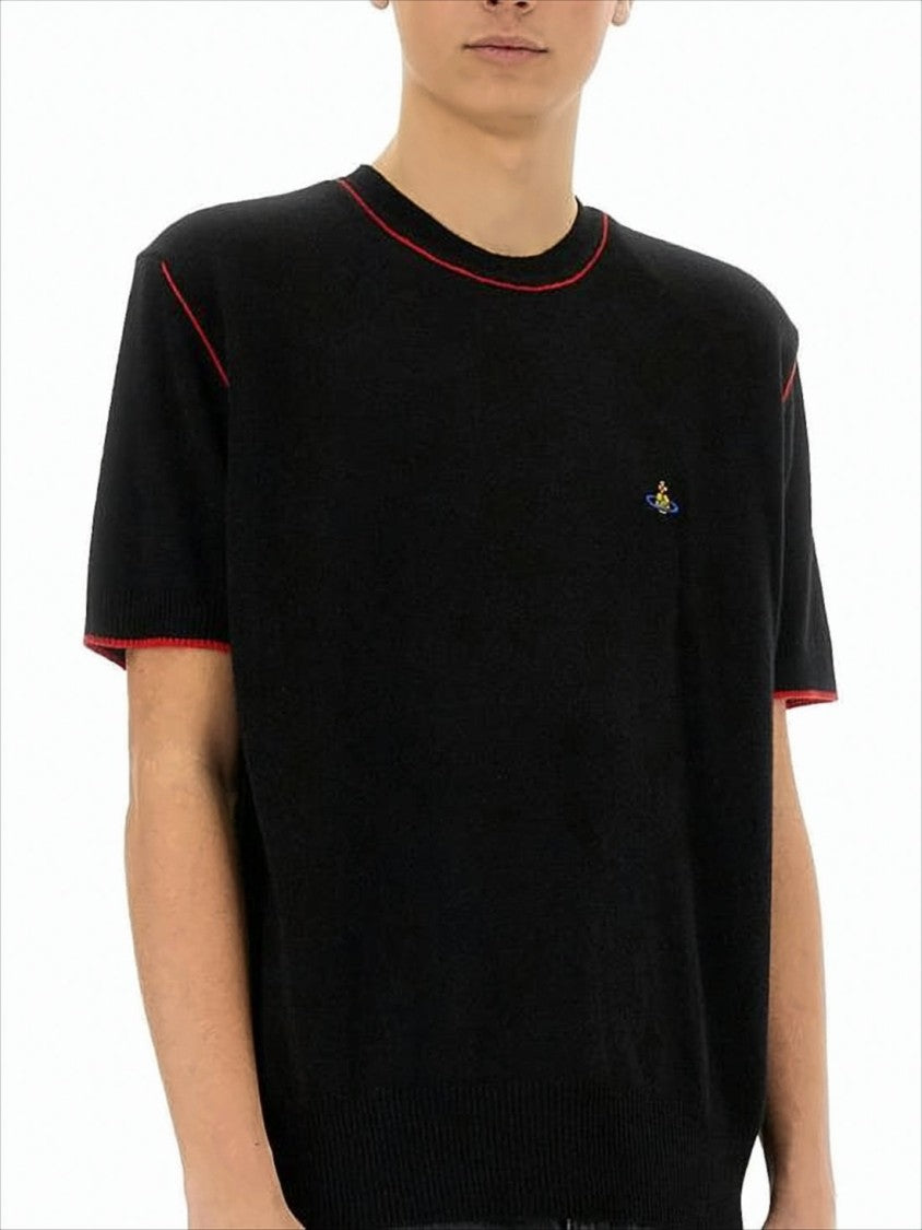 Vivienne Westwood Relaxed Fit Black Merino Wool And Cashmere Sweater