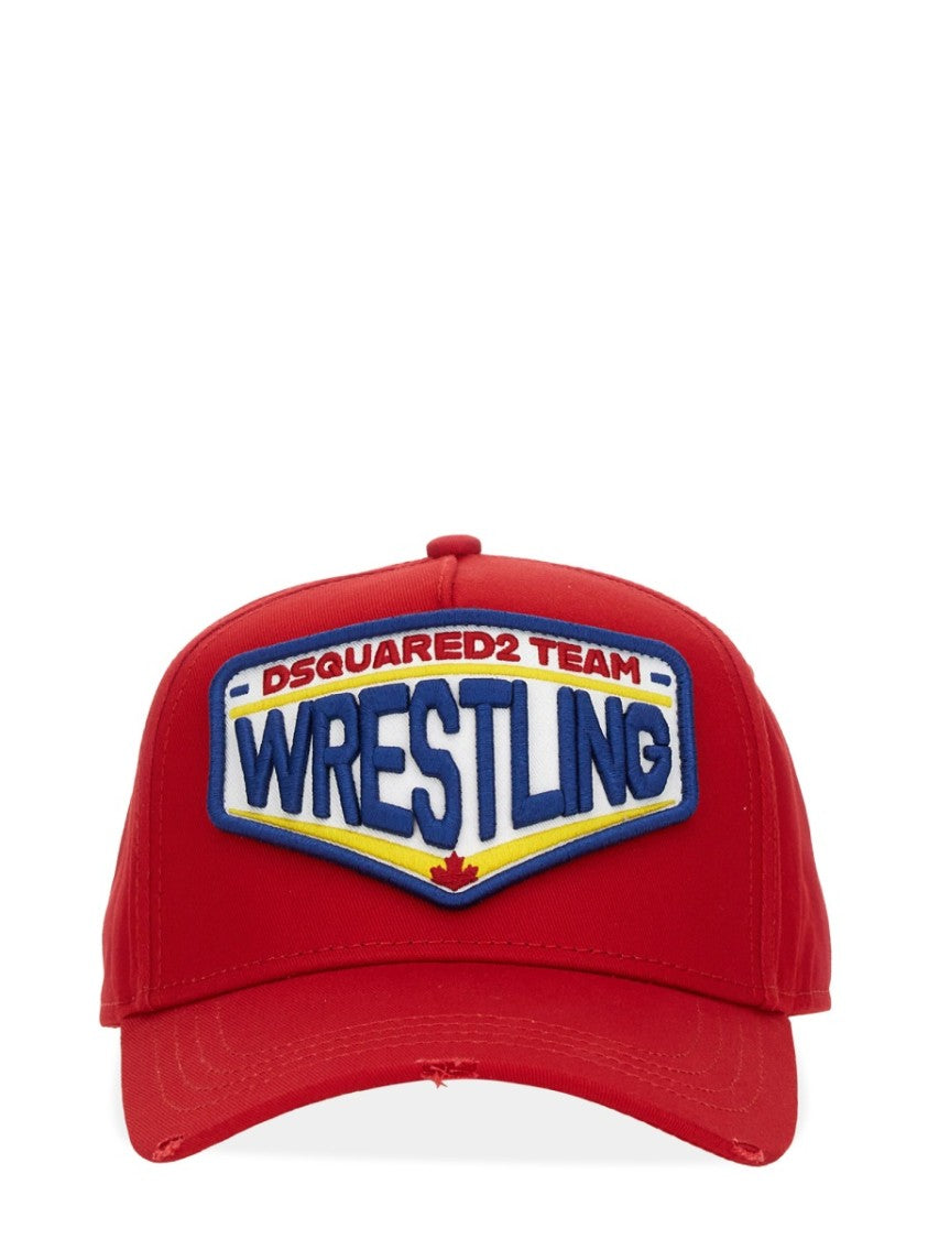 Dsquared2 Vibrant Red Baseball Hat With Embroidered Logo