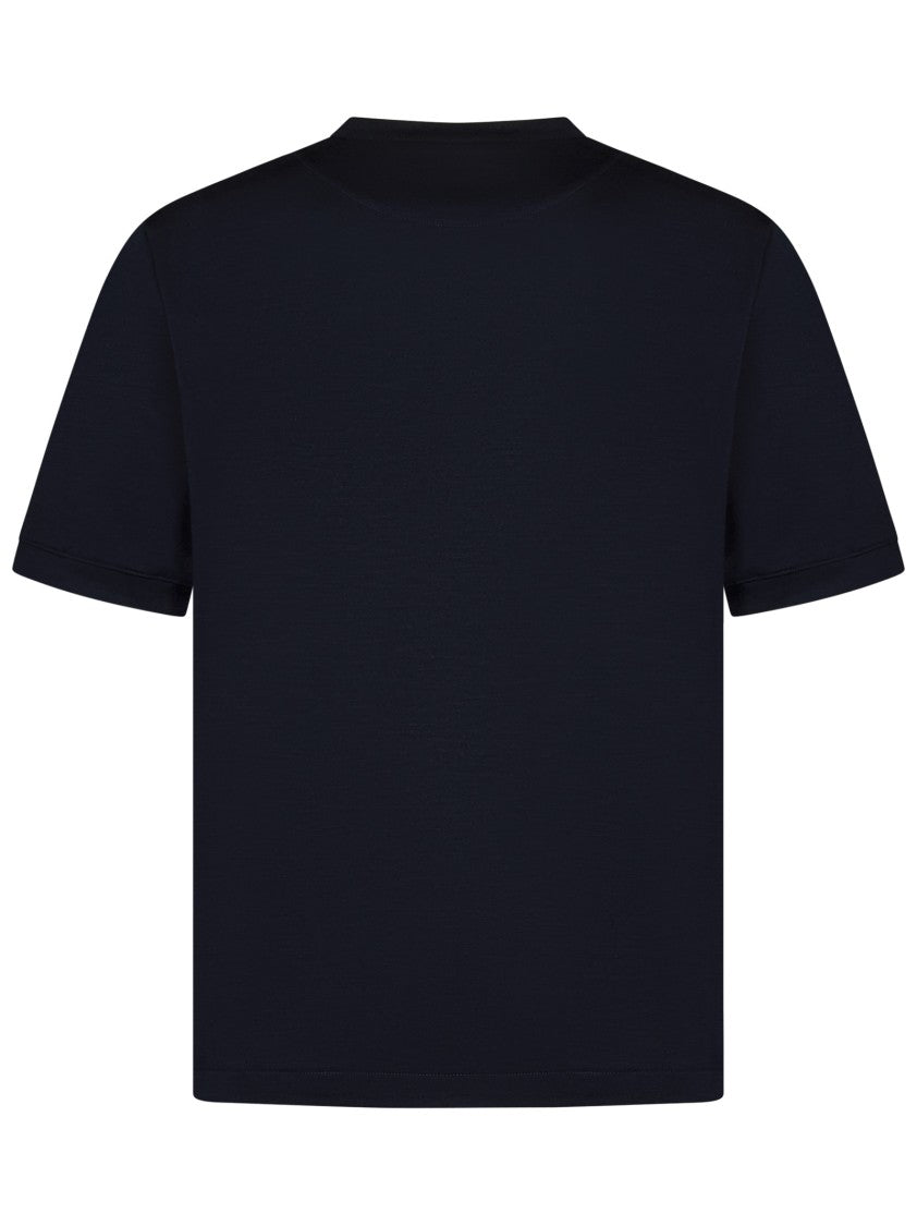 Franzese Collection Crew Neck T-Shirt In Soft Wool With Relaxed Fit
