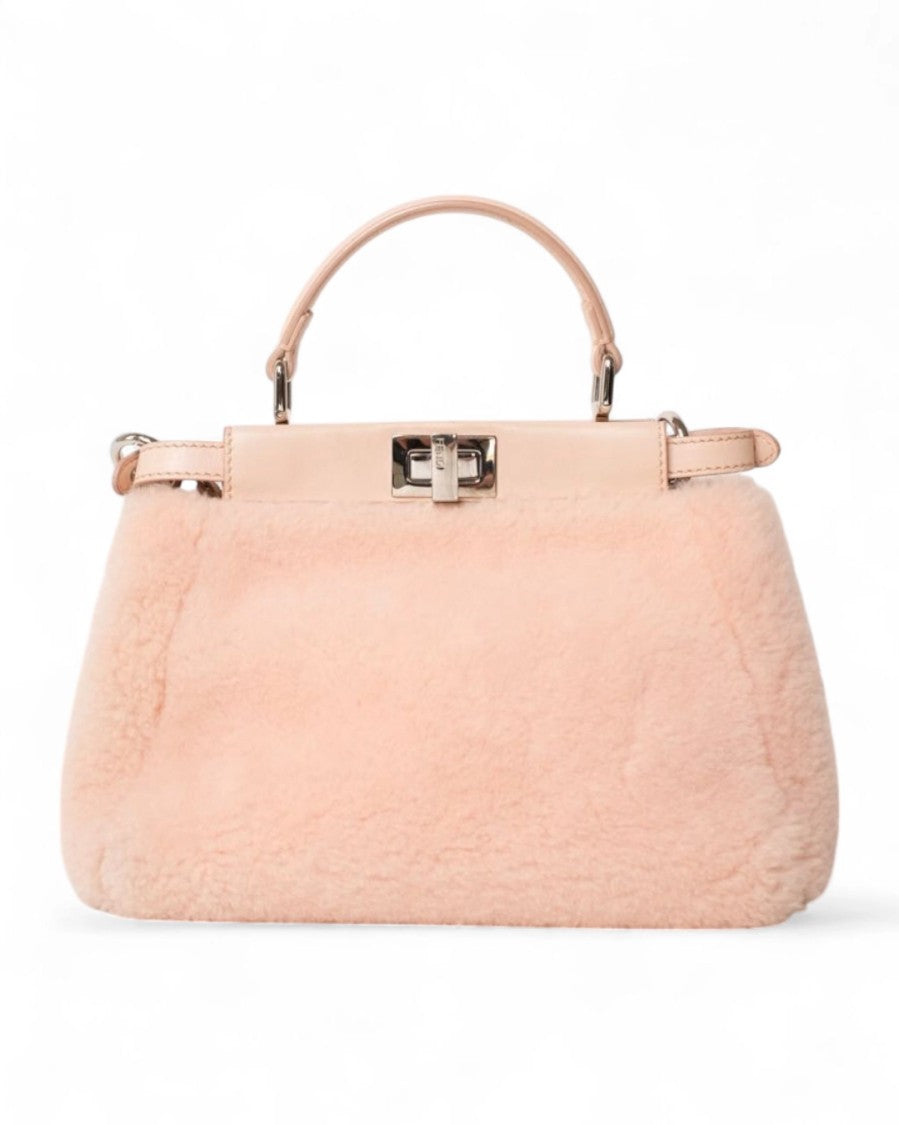 Fendi Peekaboo Mini Pink Shearling