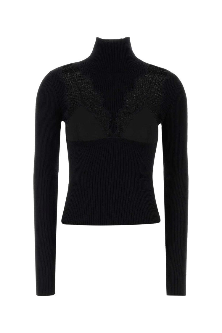 Blumarine Black Wool Blend Sweater