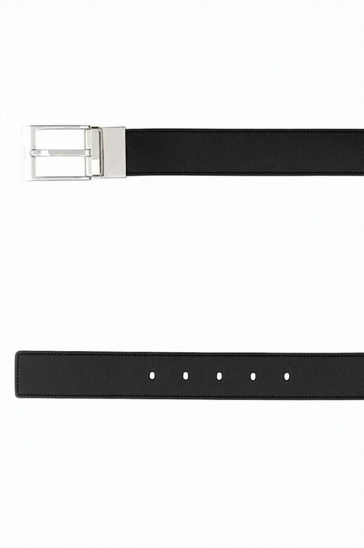 Bally Black Smooth Cowhide Leather Minimalist Belt