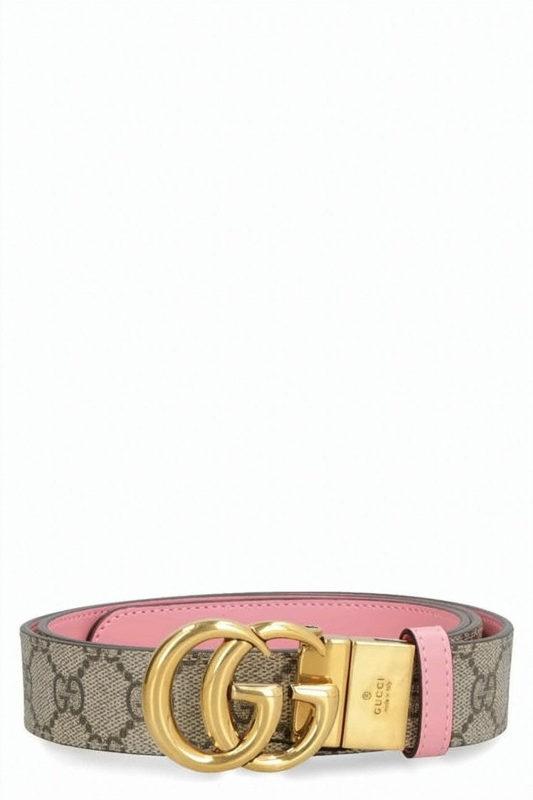 Gucci Reversible Fabric And Leather Belt