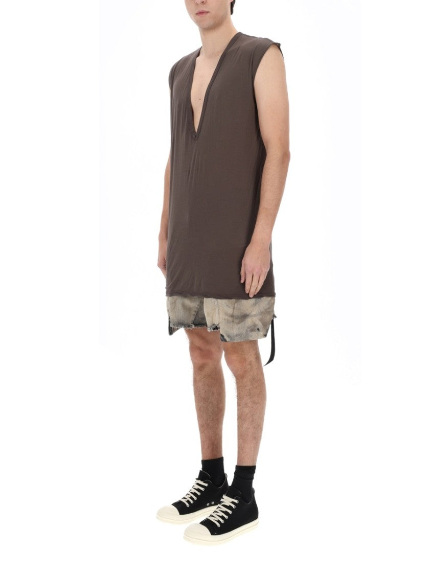 Drkshdw By Rick Owens Dylan T Cotton Loose Boxy Tank Top