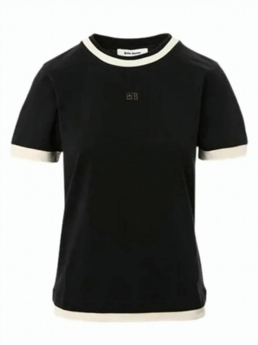 Wales Bonner Short-Sleeved Fitted T-Shirt With Contrasting Trim