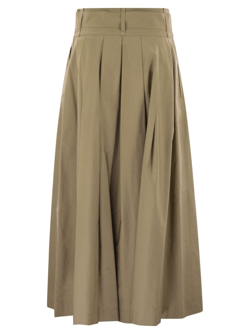 Max Mara Agiate - Pleated Cotton Skirt