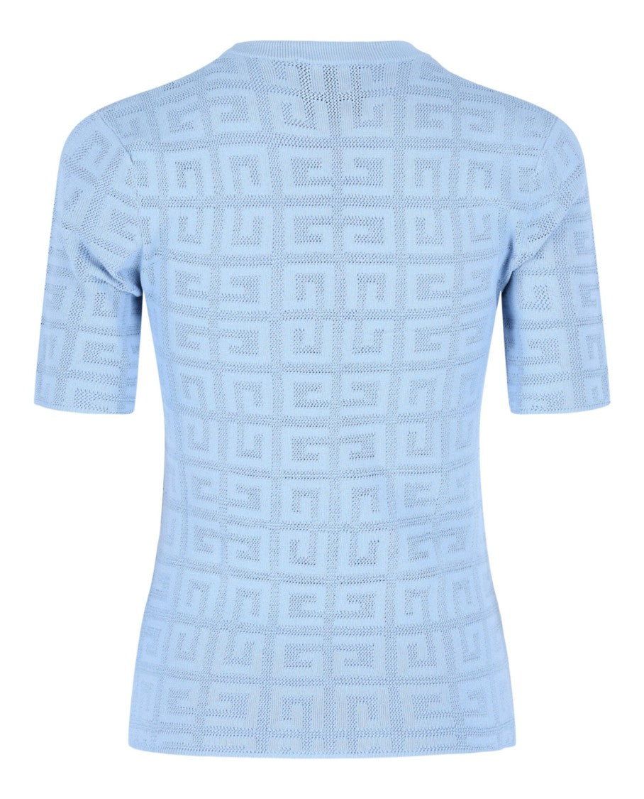 Givenchy 4G Monogram Short-Sleeve Knit Top
